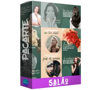Conjunto de 100 Artes Editáveis no Canva para Salão de Beleza
