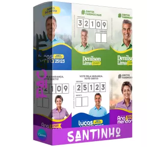 Pack de 6 artes para Santinho