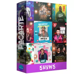 Pacote de 10 anúncios editáveis para Shows