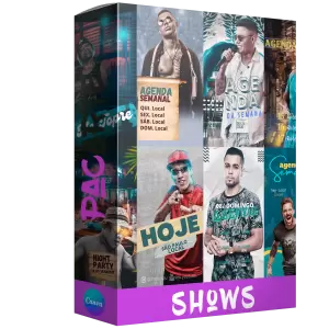 Pacote de 9 Artes Editáveis para Promoção de Shows
