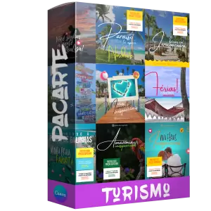 Pacote de 28 Artes Editáveis no Canva para Anúncios de Turismo
